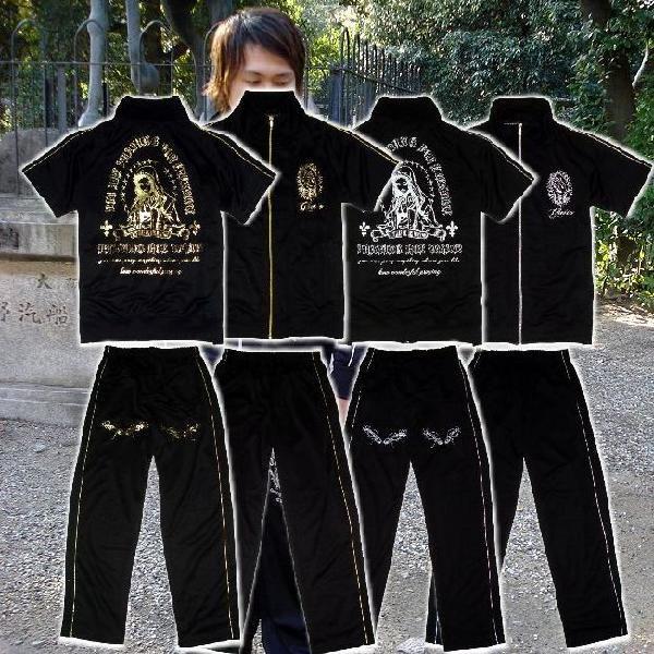 値下げ プレイマリア 悪羅悪羅系 半袖 セットアップ メンズ ジャージ 上下セット 薄手/bia52...