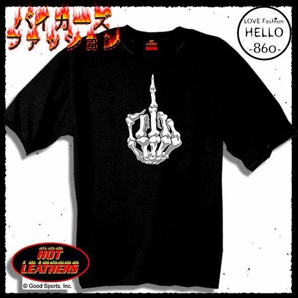 即納 バイカー ファッション 大きいサイズ メンズ 半袖 Tシャツ 髑髏手 黒 再入荷 / rfa1...
