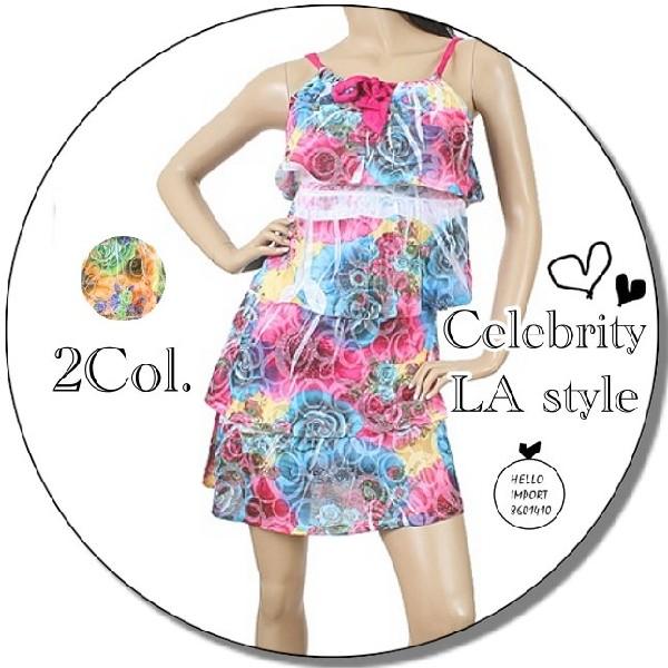 在庫処分セール3900 インポート ワンピース 花柄 ティーアド レディース  LAファッション 服...