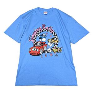 こまや ジャンピングラリー CHECKER CIRCLE Tシャツ（サックス）