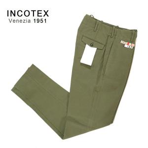 ＊60%OFF 新品 インコテックス INCOTEX パンツ サイズ48(L)(W83) カーキ コ...