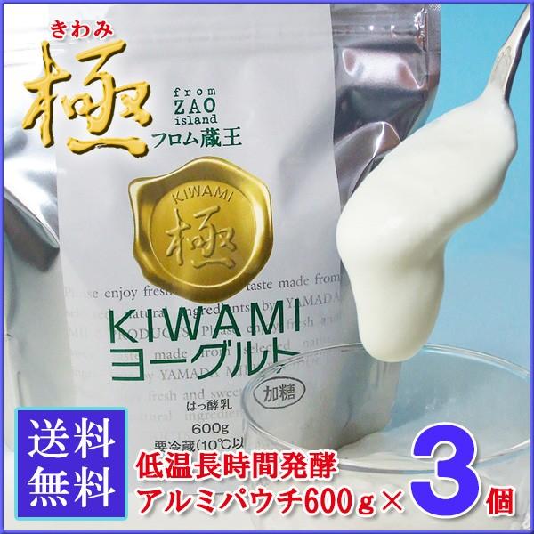 フロム蔵王 極(KIWAMI)ヨーグルト (加糖) 600g ×3個セット 送料無料 もっちり ヨー...