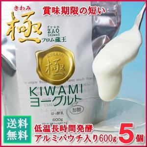 （低温長時間発酵製法/アルミパウチ入り）フロム蔵王　極(KIWAMI)ヨーグルト[加糖]600g×5個