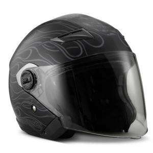 ハーレーダビッドソン　Harley Davidson  ヘルメット  Men's Splendor Sun Shield 3/4 Helmet　マットブラック