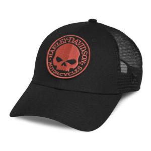 ハーレーダビッドソン　Harley Davidson  ベースボールキャップ  Men's Orange Skull Trucker Cap｜fromla