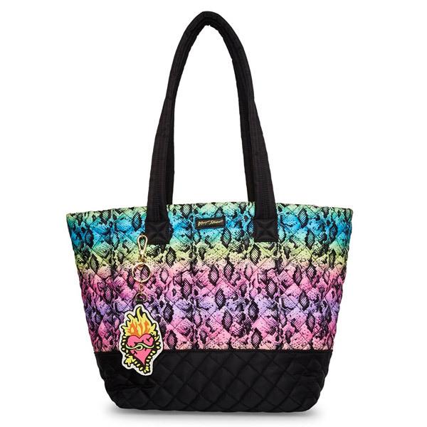 ベッツィージョンソン トートバッグ Betsey Johnson Quilted Nylon Tot...