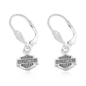 ハーレーダビッドソン　Harley Davidson  ピアス  バー&シールド　イアリング　ウイズ　セーフ　フックス  Bar & Shield Earrings with Safe Hooks｜fromla