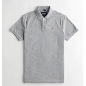 Hollister　ホリスター ★6744　Stretch Icon Polo　ヘザーグレイ｜fromla