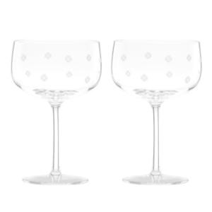 ケイトスペード シャンペングラス セット kate spade new york Spade Clover Champagne Coup Glass, Set of 2｜fromla