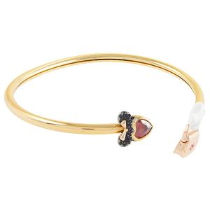 ケイトスペード ブレスレット Kate Spade Tri-Tone Crystal Minnie Flex Cuff Bracelet クリスタル ミニー フレックス カフ ブレスレット（レッドマルチ）｜fromla