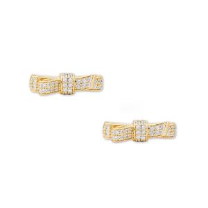 ケイトスペード ピアス Kate Spade ribbon pave bow studs (Gold) リボン パヴェ ボウ スタッズ（ゴールド）｜fromla