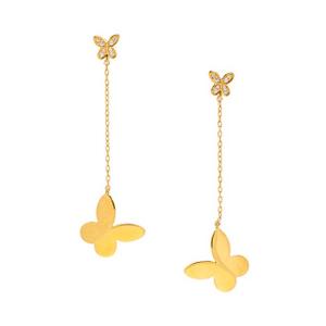 ケイトスペード ピアス Kate Spade WBRUH913 ★ in a flutter drop earrings (Gold) イン ア フラッター ドロップ ピアス（ゴールド）｜fromla