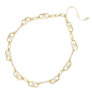 ケイトスペード ネックレス Kate Spade Gold-Tone Imitation Pearl Statement Necklace イミテーション パール ステートメント ネックレス（クリーム/ゴールド）｜fromla