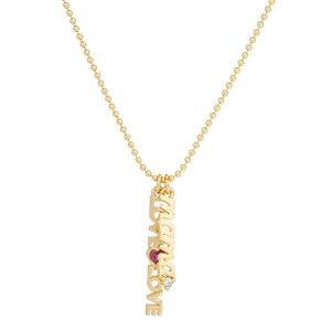 ケイトスペード ネックレス Kate Spade Love You Mom Love Mama Charm Pendant (Pink) ラブ ユー マム ラブ ママ チャーム ペンダント（ピンク）｜fromla