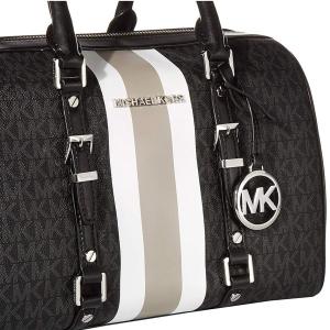 bedford travel medium logo stripe satchel