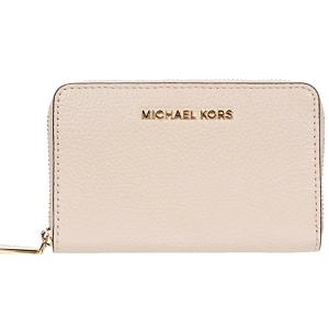 マイケルコース カードケース 32F9GJ6D0L Michael Michael Kors Small Pebbled Leather Wallet JET SET スモール ジップアラウンド カードケース (ソフトピンク)｜fromla