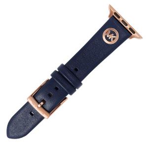 マイケルコース apple watch付け替えバンド Michael Kors MKS8026 Leather Strap For Apple Watch レザー ストラップ フォー アップルウォッチ (ブルー)｜fromla