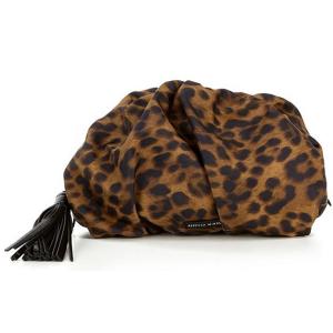 レベッカミンコフ クラッチバッグ REBECCA MINKOFF HF20GWNC07 Ruched Nylon Clutch (NATURAL LEOPARD) ナイロン クラッチ (ナチュラルレオパード)｜fromla