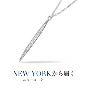 ネックレス レディース ダイヤモンド cz バーネックレス プラチナ 加工 プレゼント 女性｜fromny