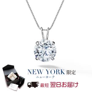 ネックレス レディース ダイヤモンド cz 14金 ホワイトゴールド 大粒 プレゼント 女性｜fromny