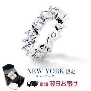 指輪 レディース ダイヤモンド cz プラチナ 加工 エタニティリング ブランド｜fromny