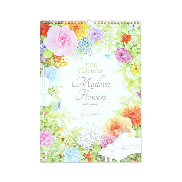 2026カレンダーＬ　モダンフラワー｜cal-210