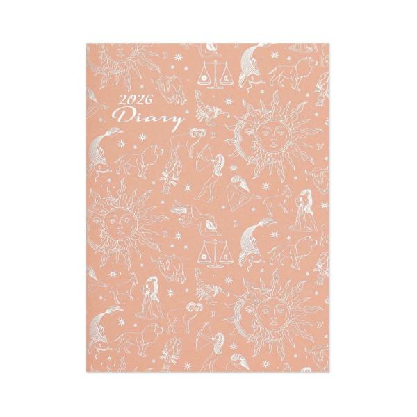 2026ダイアリーＡ６　プレミアムダイアリー紅鮭｜dy-159