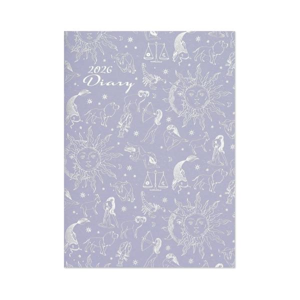 2026ダイアリーＡ６　プレミアムダイアリー薄藤紫｜dy-160