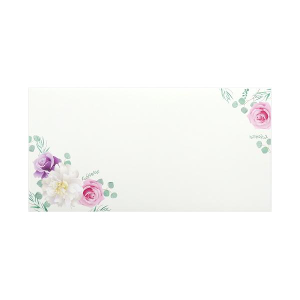 封筒　ローズ＆グリーン