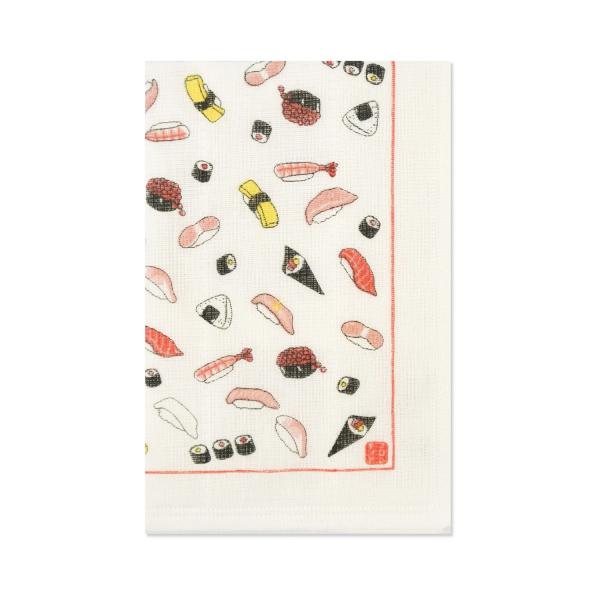 かや生地ふきん　おしゃれ　寿司イラスト