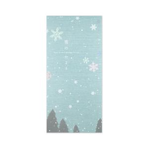 一筆箋　おしゃれ　雪のたより