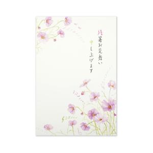 はがき箋 淡い色の花あわせ｜hgs-457 ハガキ 葉書 私製 定形 定型郵便