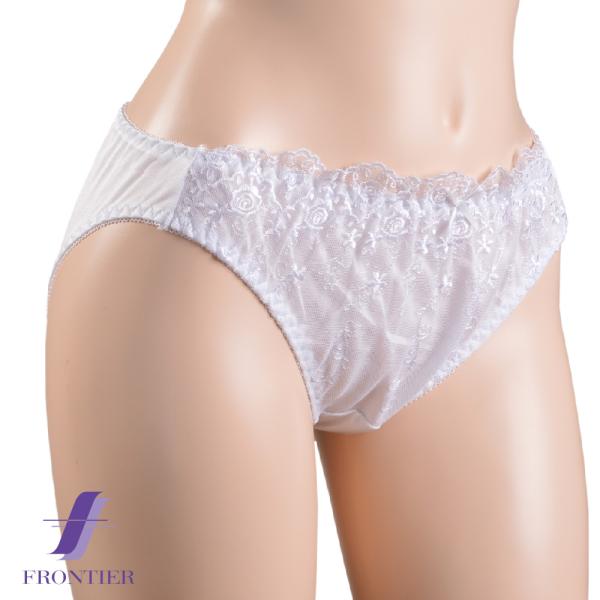 トリコット フルバックショーツ フロントレース 4305 ホワイト 白 メール便対応可