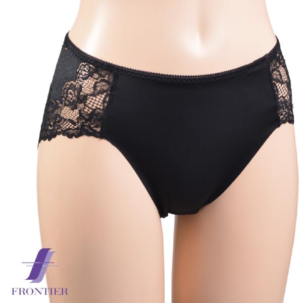 福助　満足　アウターにひびきにくいスタンダードショーツ　大きいサイズ　ブラック　黒　メール便対応可