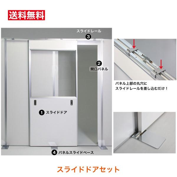 パネルパーテーション パネルパーティション 間仕切りパネル スライドドアセット SP10-SDS 送...