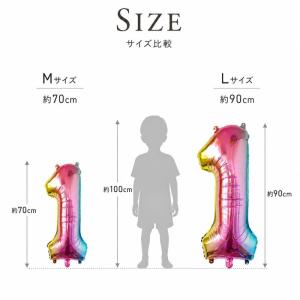 数字 バルーン 特大 誕生日 カラフル グラデ...の詳細画像4