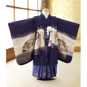 七五三 レンタル 3歳 男の子 カブトに字紙 三ツ身《身長》95cm前後簡単な着付けマニュアル付き!