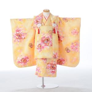 七五三 女の子 着物 レンタル 3歳 被布 SEIKO 赤シンデレラ城（松田