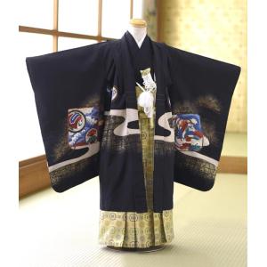 七五三 5歳 男の子 レンタル 黒富士にかぶと《身長》110...