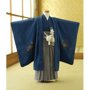 身長100cm〜110cm 七五三 5歳 男の子 レンタル 紺飛翔に亀甲紋《身長》100cm前後簡単な着付けマニュアル付き!