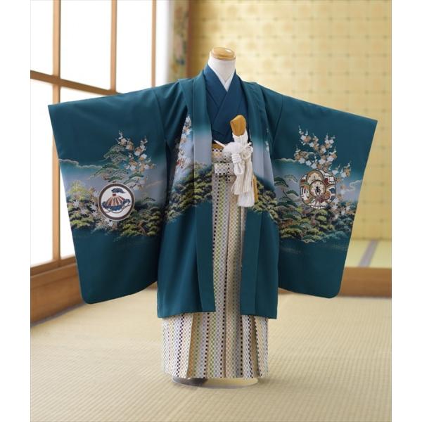 七五三 5歳 男の子 着物 レンタル 葵タカに小槌《身長》115cm前後★簡単な着付けマニュアル付き...