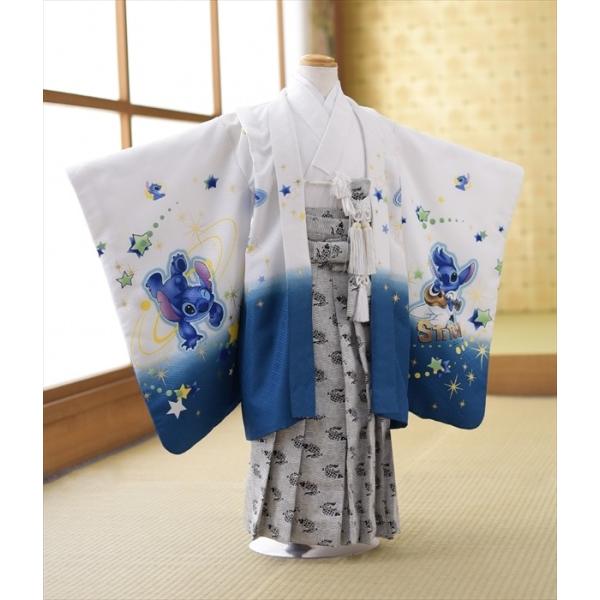 七五三 レンタル 5歳 男の子 ディズニースティッチ《身長》105cm前後★簡単な着付けマニュアル付...