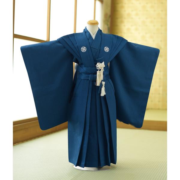 七五三 レンタル 5歳 男の子 裃セット葵《身長》115cm前後★簡単な着付けマニュアル付き! 男子...