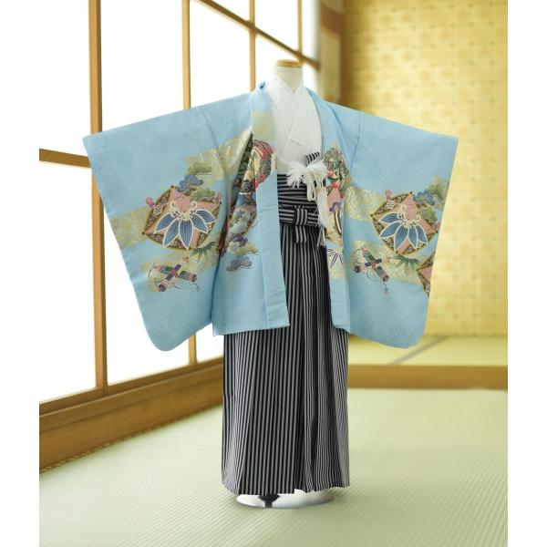 七五三 レンタル 6歳 7歳 8歳 男の子 アクアブルー吉祥竜 7才《身長》120cm前後★簡単な着...