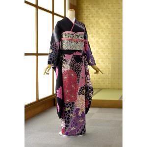 KP1767 振袖 身丈146cm 正絹 着物 成人式 KP1767 振袖 身丈146cm 正絹