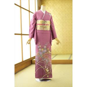 訪問着 レンタル 卒業式 母 着物 えんじ五色辻が花 結婚式 女性 和服