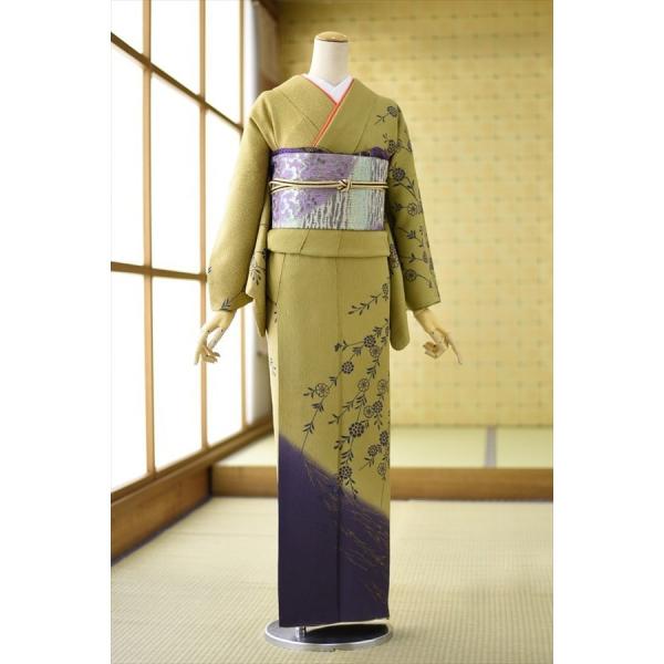 訪問着 レンタル 卒業式 母 着物 しだれ花 身長 150cm〜160cm位 結婚式 レンタル着物/...