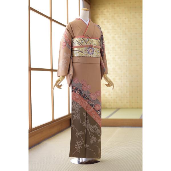 訪問着 レンタル 卒業式 母 着物 ロマンしぼり菊  身長 158cm〜168cm位 着物レンタル ...