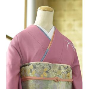 夏用単衣訪問着 茜小菊に短冊 身長 157cm...の詳細画像1