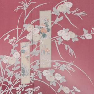 夏用単衣訪問着 茜小菊に短冊 身長 157cm...の詳細画像3